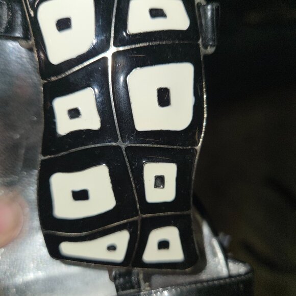 Donald pliner couture black and white strappy stiletto sandals - Picture 6 of 6